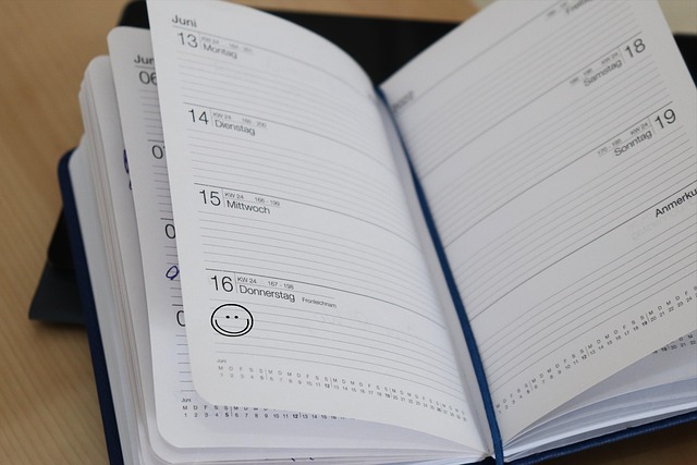 notebook and calendar planning wellness modules